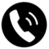 Telefoongesprek icoon (zwart-wit)